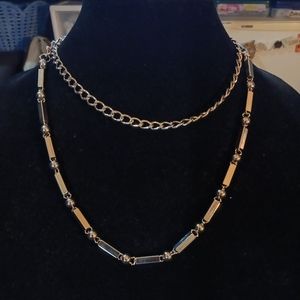 Belt or Necklace Silver Tone Chain
